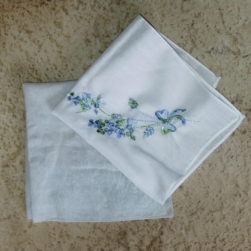 2 Vintage Handkerchiefs